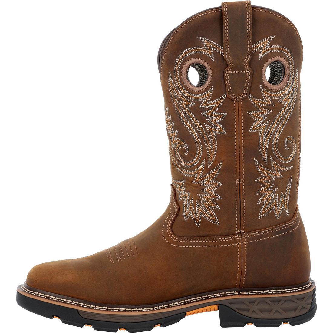 Georgia Boot Carbo-Tec FLX Alloy Toe Waterproof Pull-on Boot Crazy Horse GB00622 Detail Image