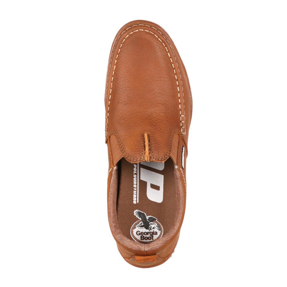 Georgia Boot Cedar Falls Moc-Toe Slip-On G050 At Steel Toes