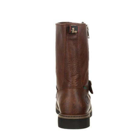 Georgia Boot Side Zip Waterproof Work Wellington G4124 Back Image