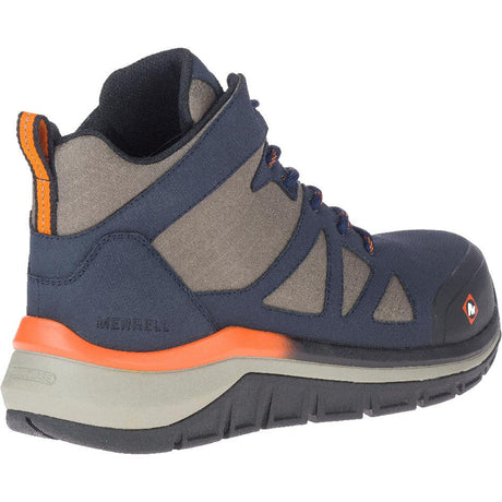 Fullbench Speed Mid Men's Carbon-Fiber Work Boots Navy-Men's Work Boots-Merrell-Steel Toes