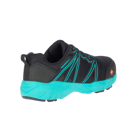 Fullbench Superlite WoMen's Alloy-Toe Work Shoes Black/Teal-Women's Work Shoes-Merrell-Steel Toes