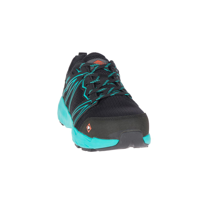 Fullbench Superlite WoMen's Alloy-Toe Work Shoes Black/Teal-Women's Work Shoes-Merrell-Steel Toes