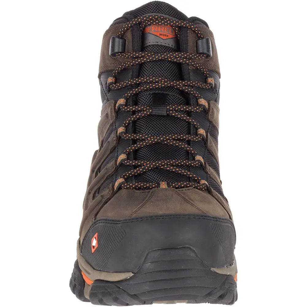 Moab 2 Mid Peak Men's Tactical Work Boots Wp Espresso-Men's Tactical Work Boots-Merrell-Steel Toes