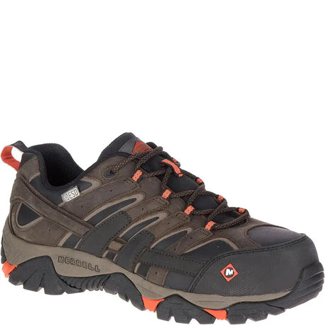 Moab 2 Vapor Men's Composite-Toe Work Shoes Espresso-Men's Work Shoes-Merrell-Steel Toes