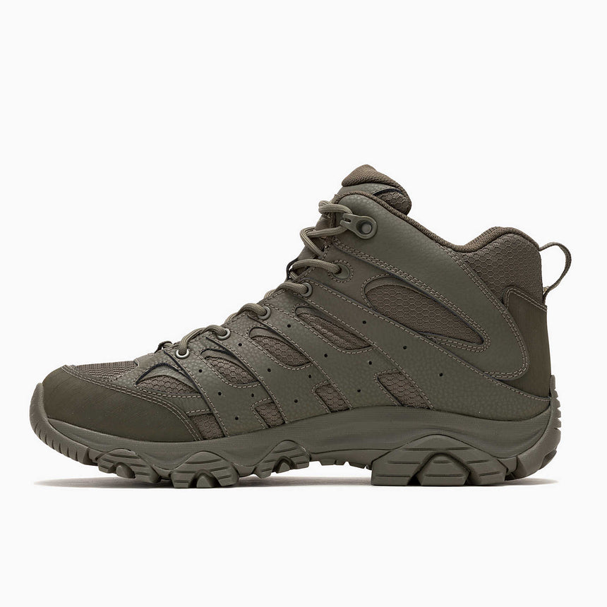 Moab 3 Mid Men's Tactical Work Boots Wp Tactical Dark Olive-Men's Tactical Work Boots-Merrell-Steel Toes