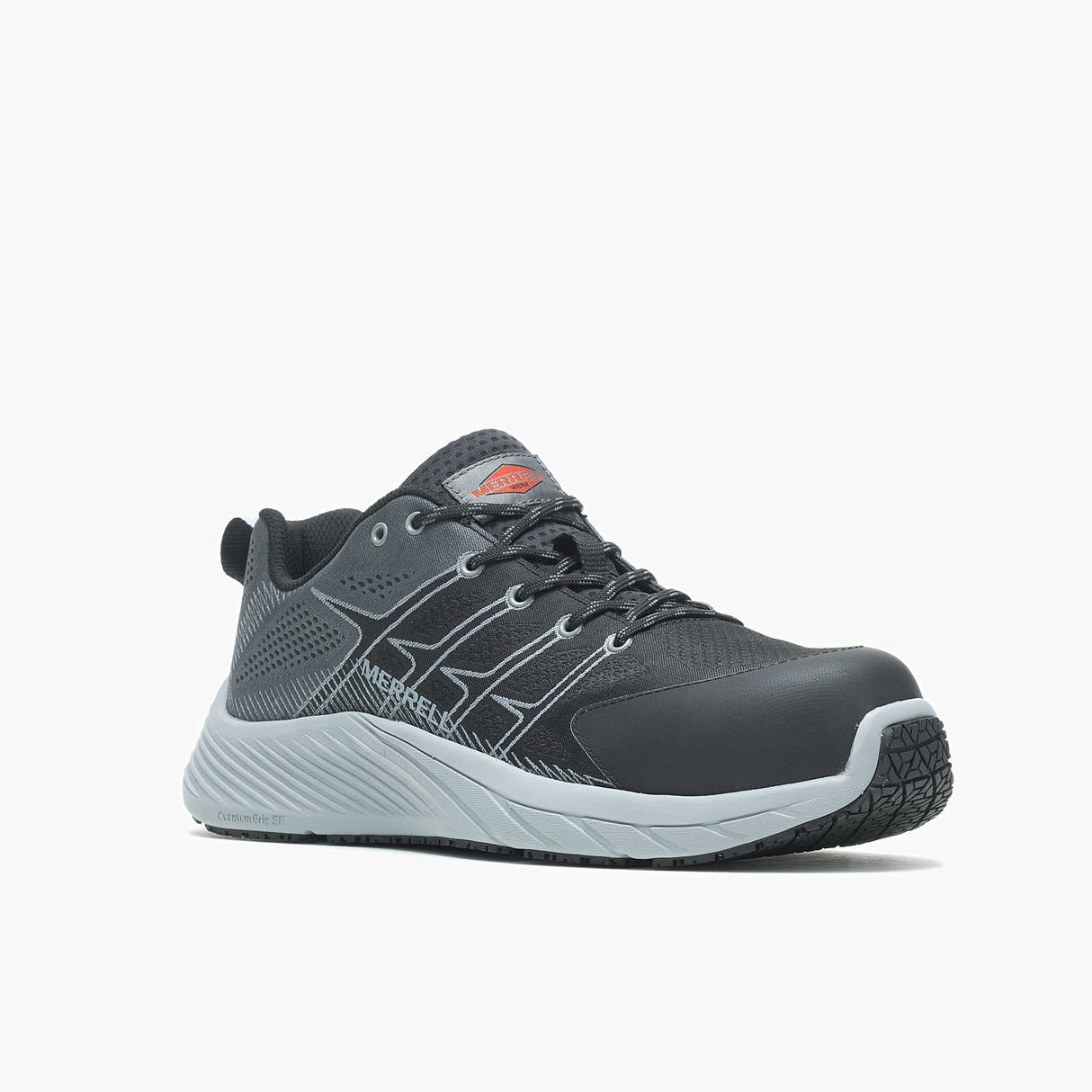 Moab Flight Men's Carbon-Fiber Work Shoes Black/Monument-Men's Work Shoes-Merrell-Steel Toes