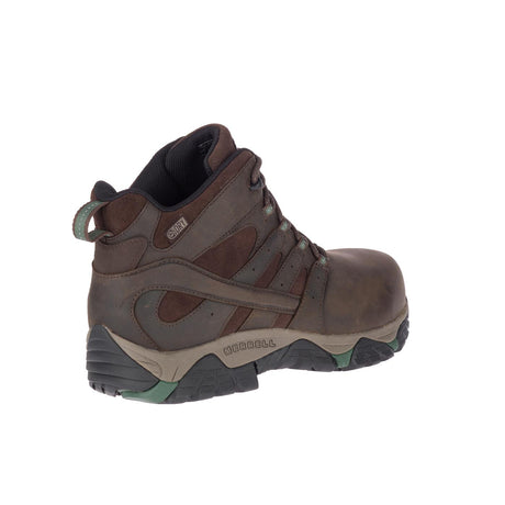 Moab Vertex Mid Leather Men's Work Boots Wp Espresso-Men's Work Boots-Merrell-Steel Toes