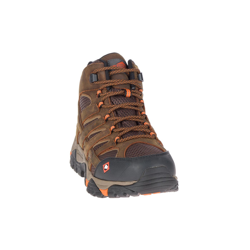 Moab Vertex Mid Men's Work Boots Wp Sr Clay-Men's Work Boots-Merrell-Steel Toes