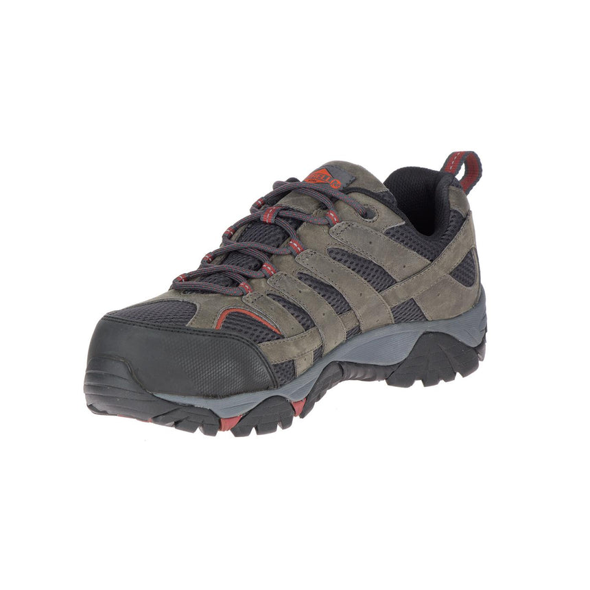 Moab Vertex Vent Men's Composite-Toe Work Shoes Pewter-Men's Work Shoes-Merrell-Steel Toes