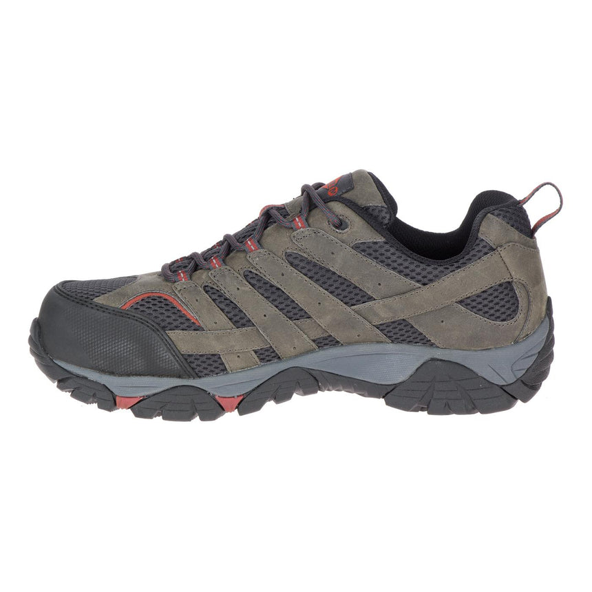 Moab Vertex Vent Men's Composite-Toe Work Shoes Pewter-Men's Work Shoes-Merrell-Steel Toes