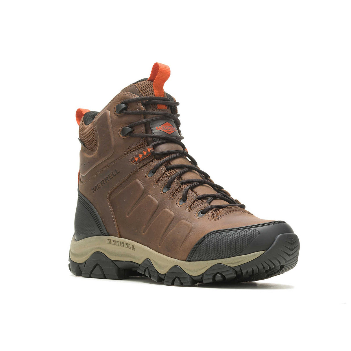 Phaserbound 2 Mid Men's Work Boots Wp Sr Earth/Orange-Men's Work Boots-Merrell-Steel Toes