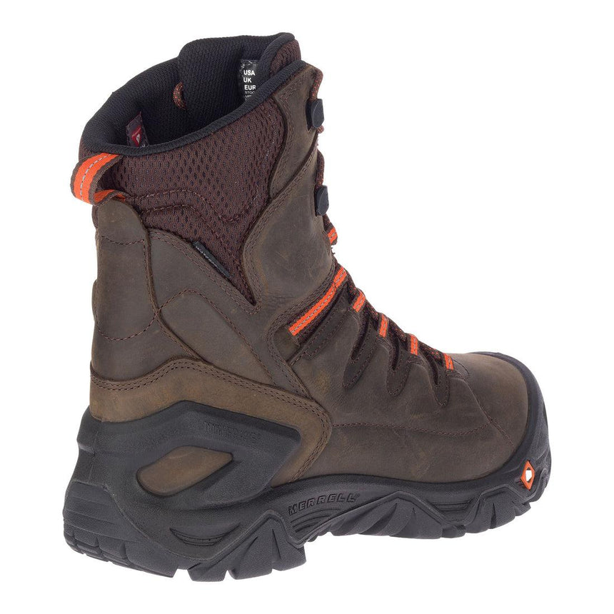 Strongfield 8" Thermo Men's Composite-Toe Work Boots Wp Espresso-Men's Work Boots-Merrell-Steel Toes