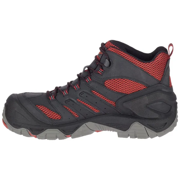 Strongfield Mid Men's Composite-Toe Work Boots Wp Black-Men's Work Boots-Merrell-Steel Toes