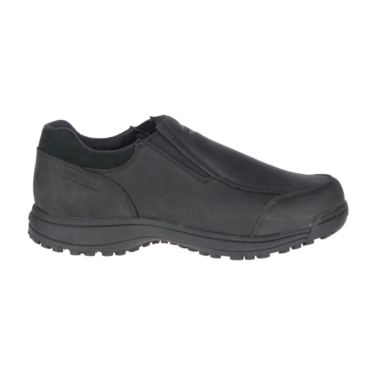 Sutton Moc Pro Men's Slip Resistant Shoes Black-Men's Slip Resistant Shoes-Merrell-Steel Toes