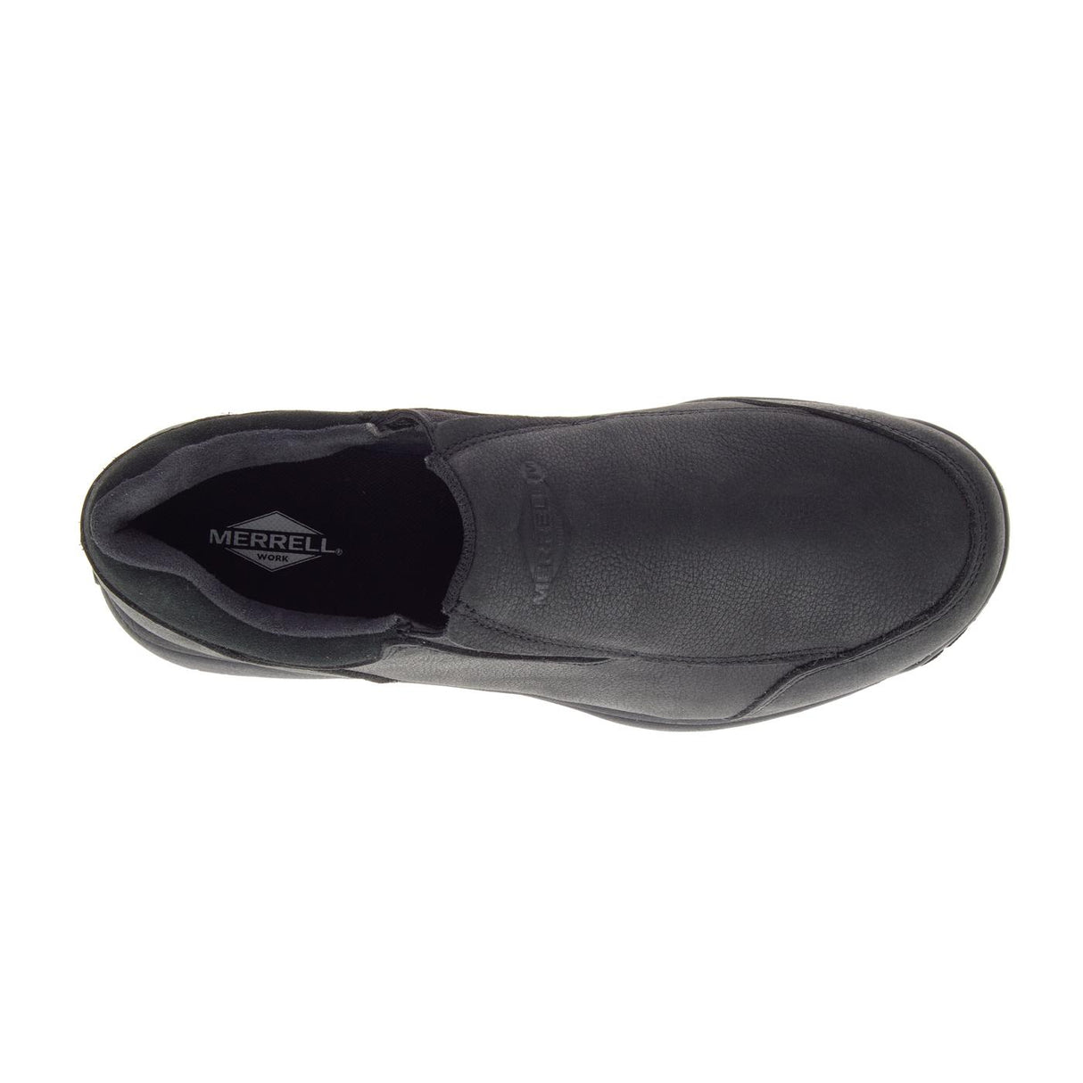 Sutton Moc Pro Men's Slip Resistant Shoes Black-Men's Slip Resistant Shoes-Merrell-Steel Toes