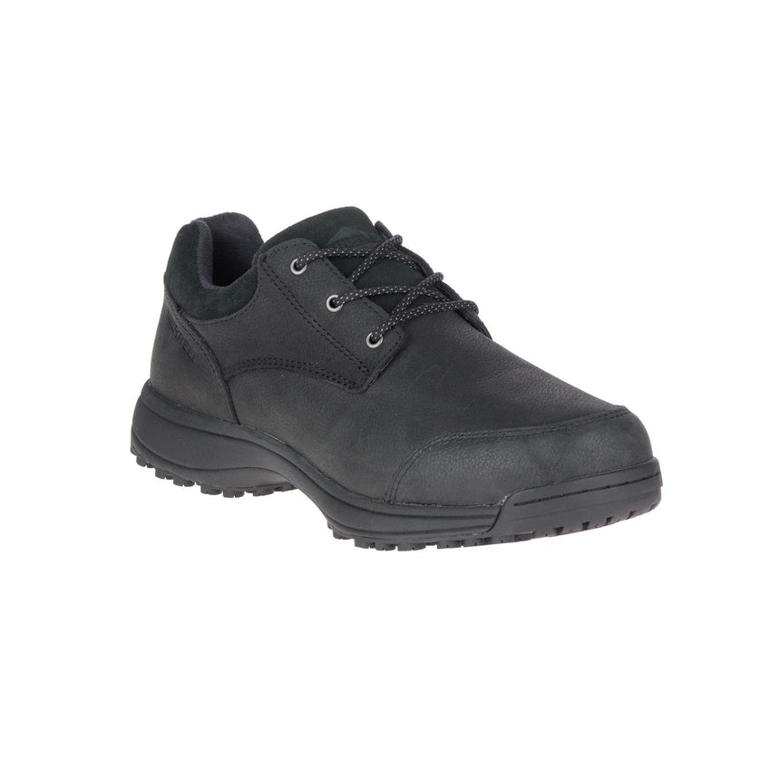 Sutton Oxford Pro Men's Slip Resistant Shoes Black-Men's Slip Resistant Shoes-Merrell-7-M-BLACK-Steel Toes