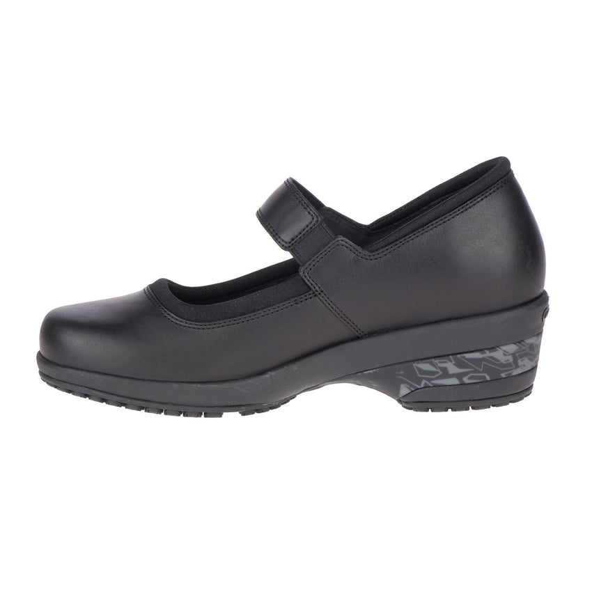 Valetta Strap Ac+ Pro WoMen's Slip Resistant Shoes Shoes Black/Castlerock-Women's Slip Resistant Shoes-Merrell-Steel Toes