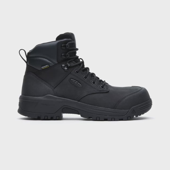 Evanston 6" Carbon-Toe Work Boot Waterproof Black Keen