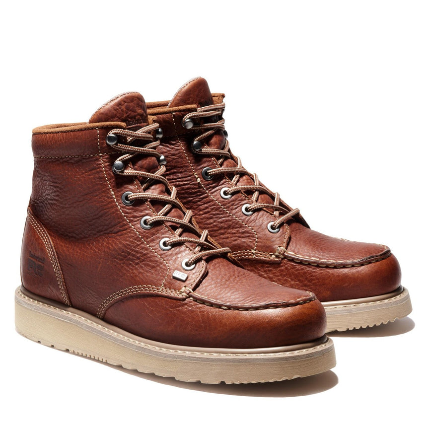 Timberland Pro-6 In Barstow Wedge Brown-Steel Toes-6