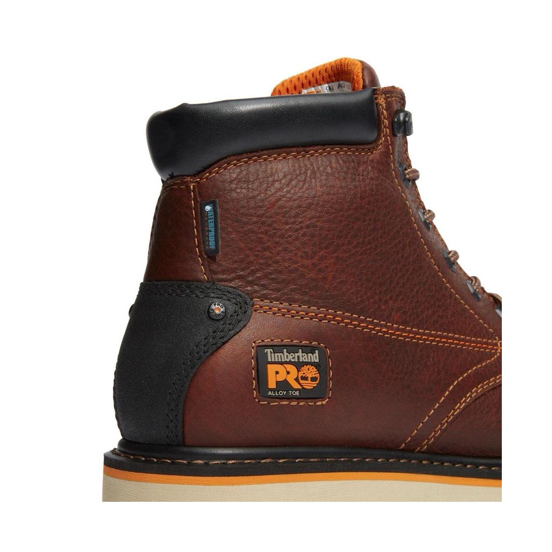 Timberland Pro-6 In Gridworks Al Waterproof Brown-Steel Toes-4