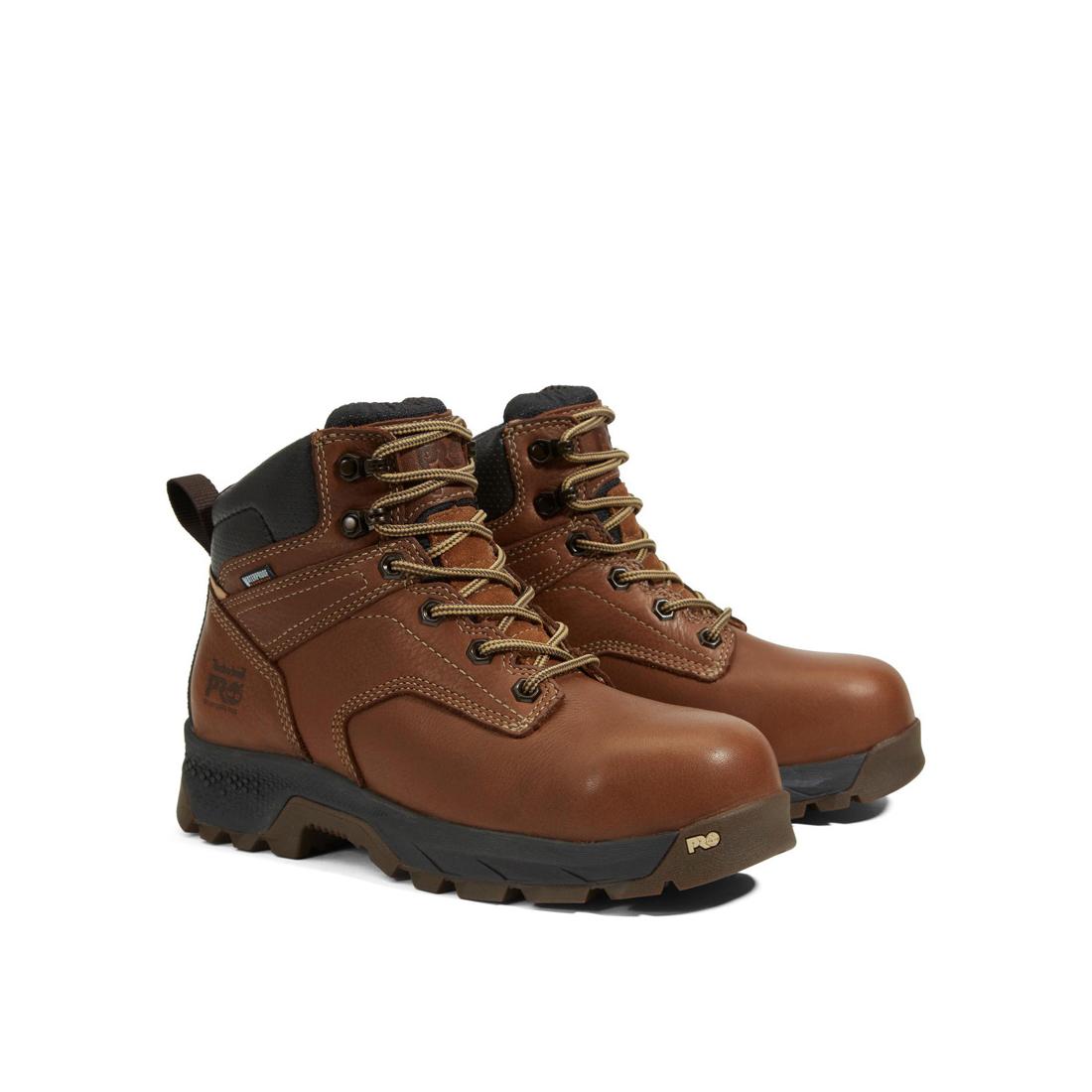 Timberland Pro-Titan EV 6" Women's Composite-Toe Boot Waterproof Brown-Steel Toes-6