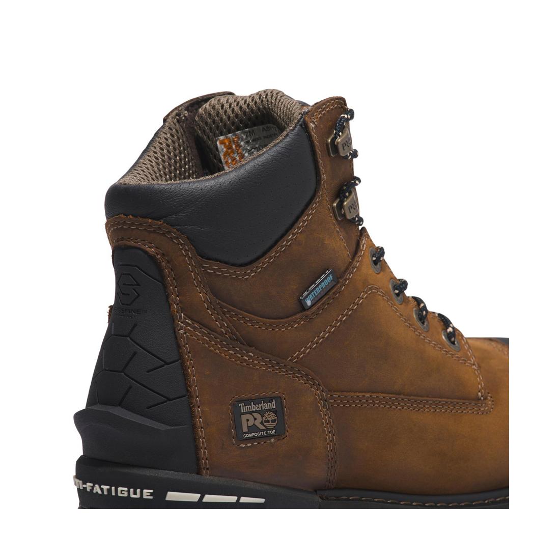 Timberland Pro-Women's 6 In Boondock Composite-Toe Waterproof Brown-Steel Toes-4