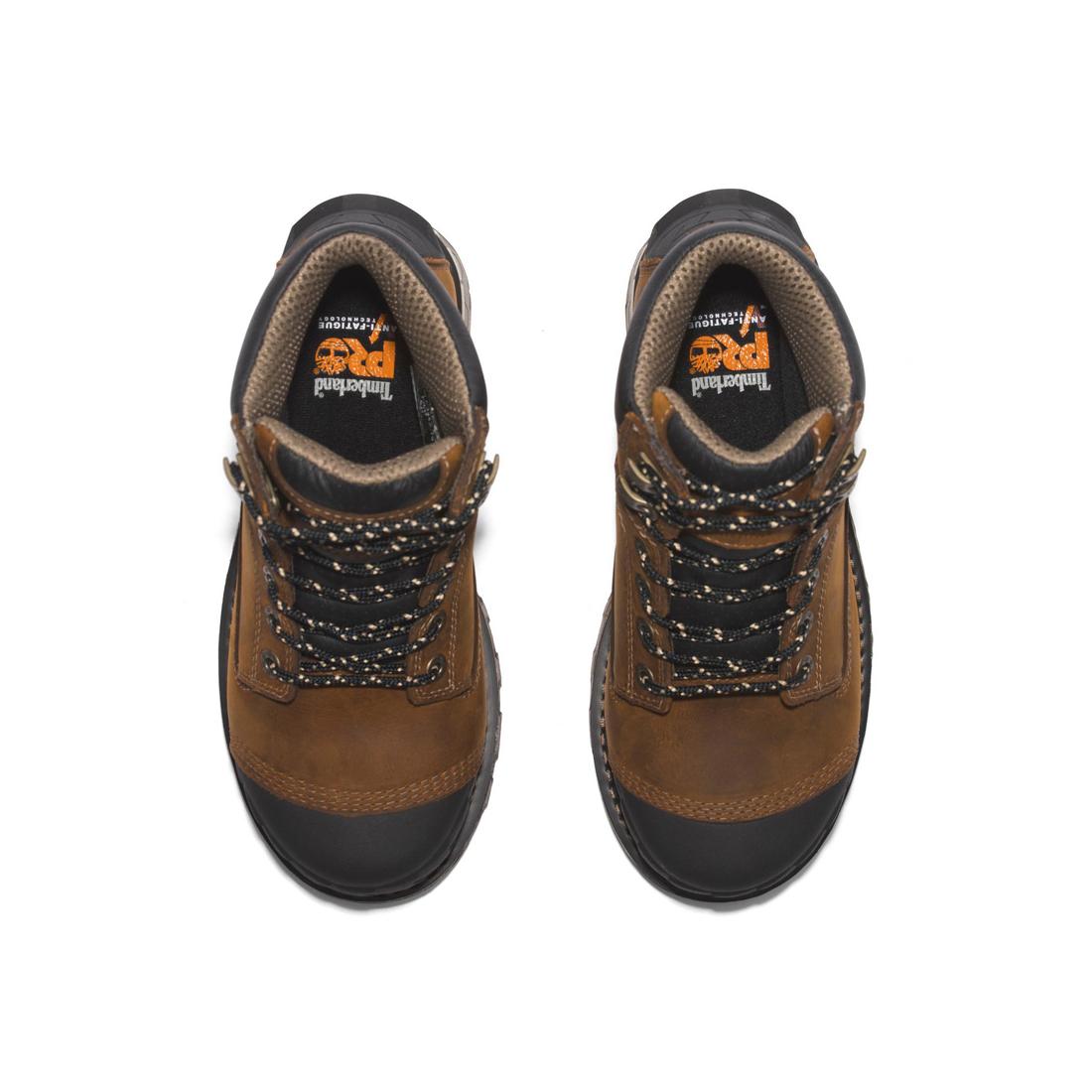 Timberland Pro-Women's 6 In Boondock Composite-Toe Waterproof Brown-Steel Toes-5