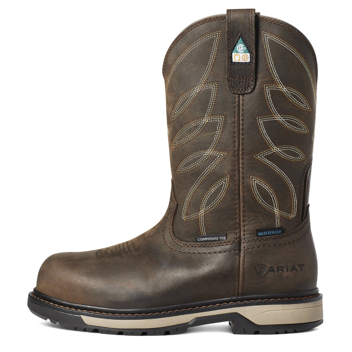 Ariat WMS Riveter CSA Waterproof Composite Toe Work Boot Brown 10035774 Image 5