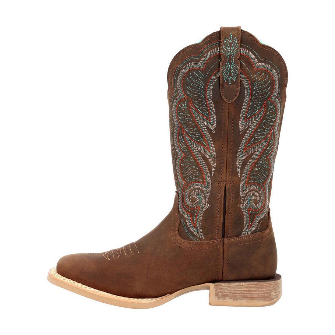 Women's Durango Lady Rebel Pro Juniper Brown Western Boot DRD0436 Toe View