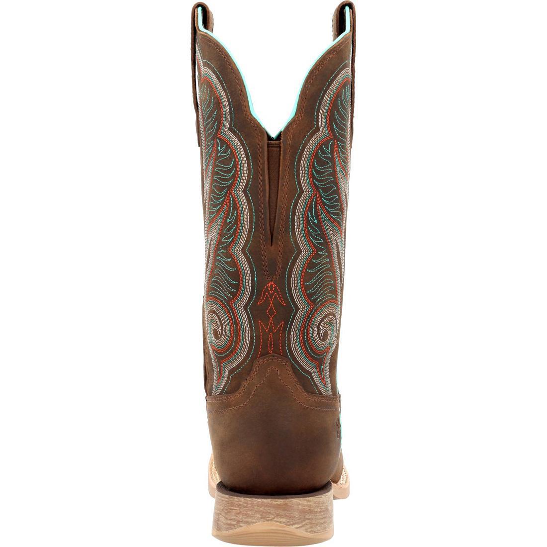 Women's Durango Lady Rebel Pro Juniper Brown Western Boot DRD0436 Heel View