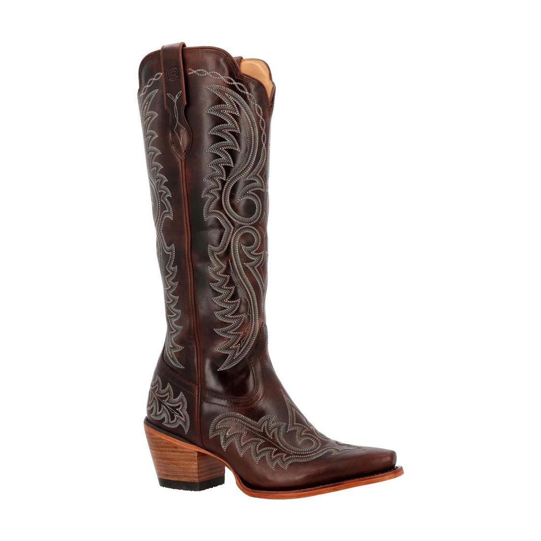 Women’s Durango Crush Tall Western Boot Mahogany DRD0470 Profile View