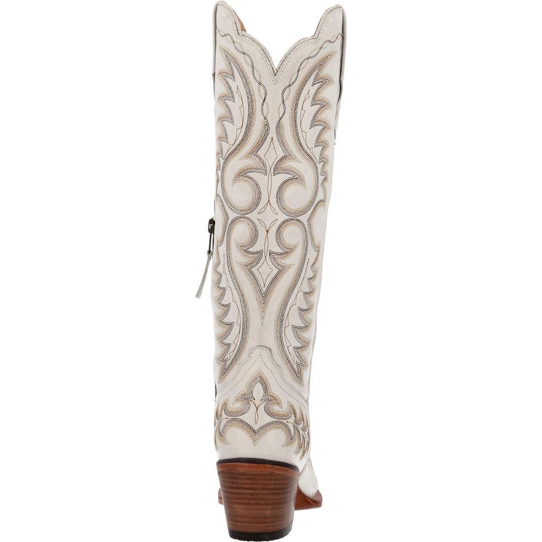 Women’s Durango Crush Tall Western Boot Ivory DRD0471 Heel View