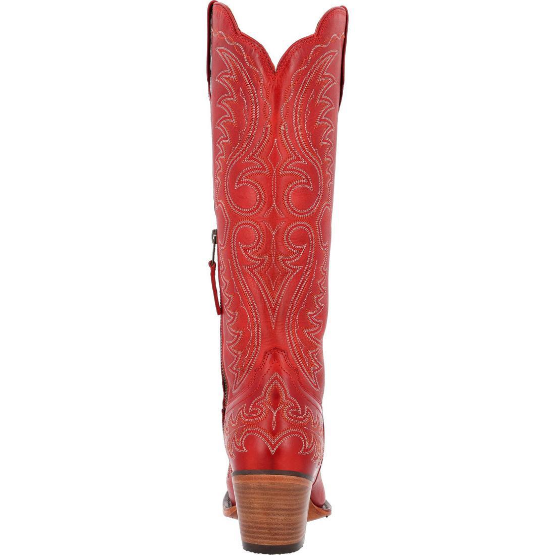 Women’s Durango Crush Tall Western Boot Crimson Red DRD0472 Heel View