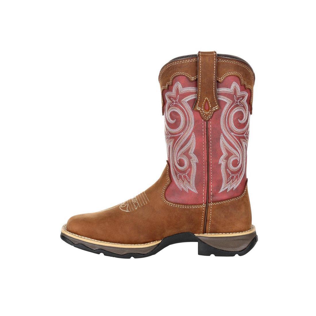 Women’s Lady Rebel by Durango Red Western Boot DRD0349 Toe View