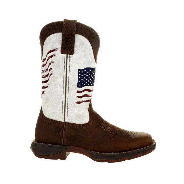 Women’s Lady Rebel by Durango Distressed Flag Embroidery Western Boot DRD0394 Profile View